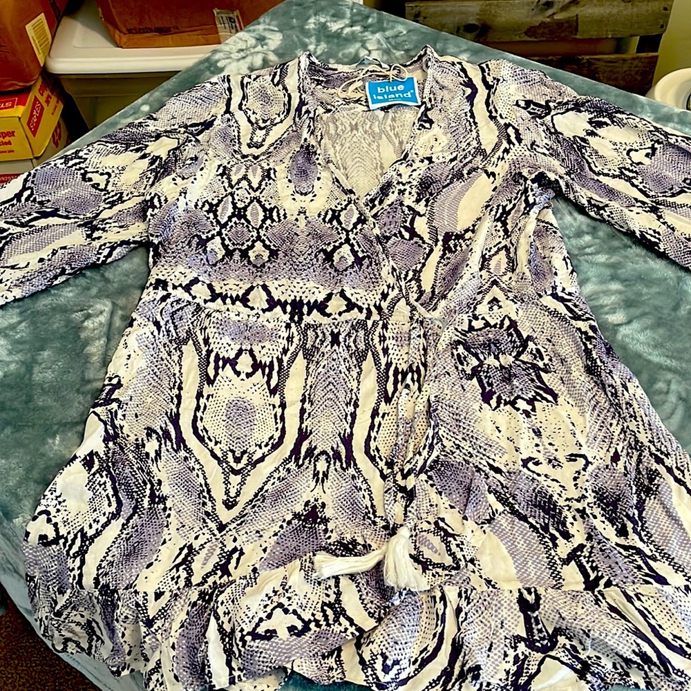 Blue Island Beach Summer Dress